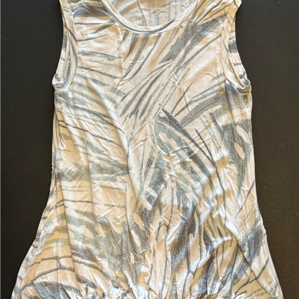Rose & Olive Cream Ribbed Sleeveless Tank Top